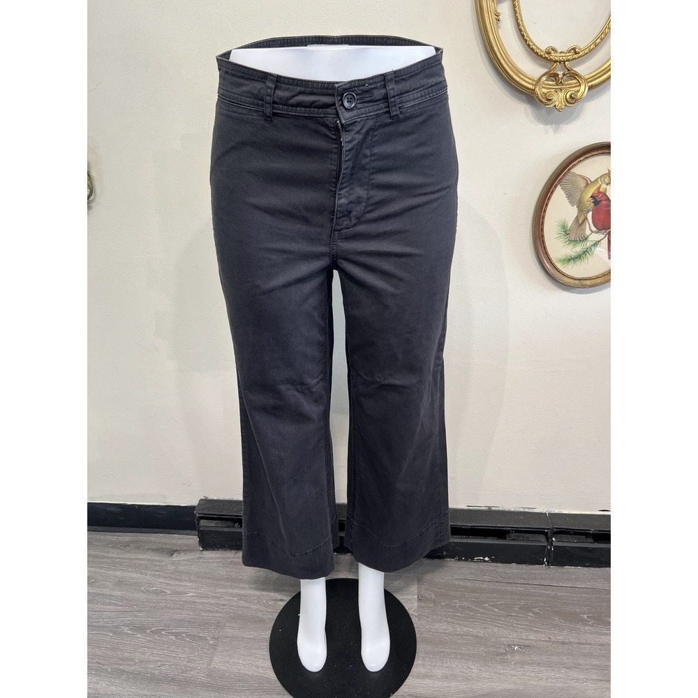 Everlane Dark Grey Cropped Wide-Leg Pants Size 2